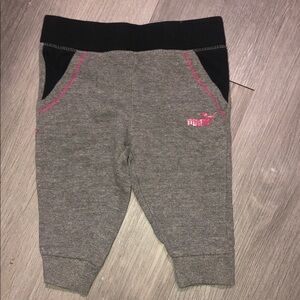 Puma baby girl Gray and Pink Joggers